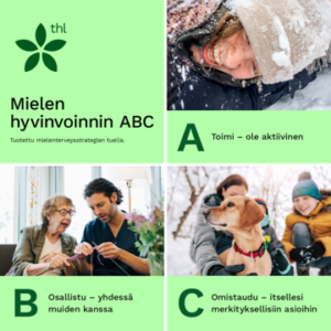 Mielen hyvinvoinnin ABC -kuvat