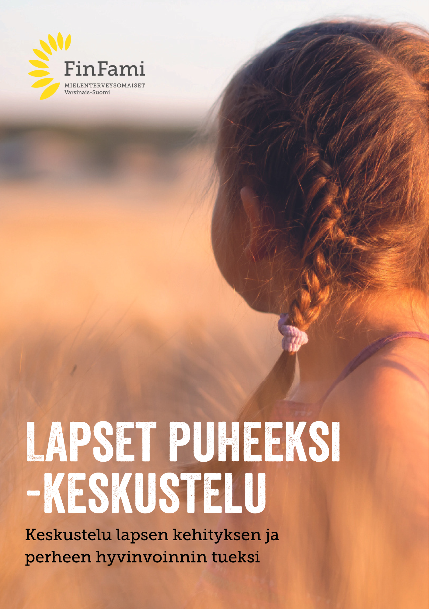 Lapset puheeksi -esitteen kansikuva