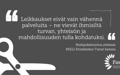 Mielipidekirjoitus: Älkää romuttako kansalaisyhteiskuntaa